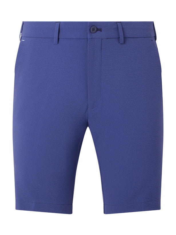 Photo: Peter Millar - Matlock Straight-Leg Seersucker Golf Shorts - Blue