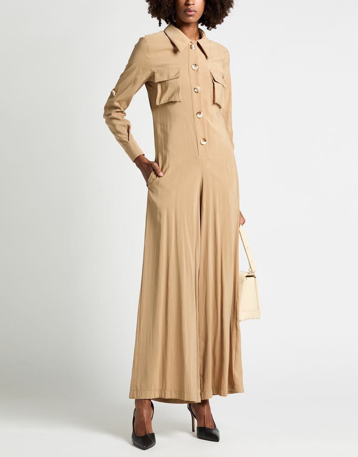 Jijil Womens Jumpsuit Camel