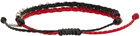 Paul Smith Black & Red Double-Strand Beaded Bracelet