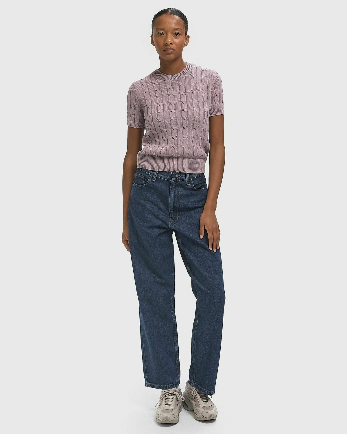 Carhartt WIP Carter Knit Tee pink Womens Top