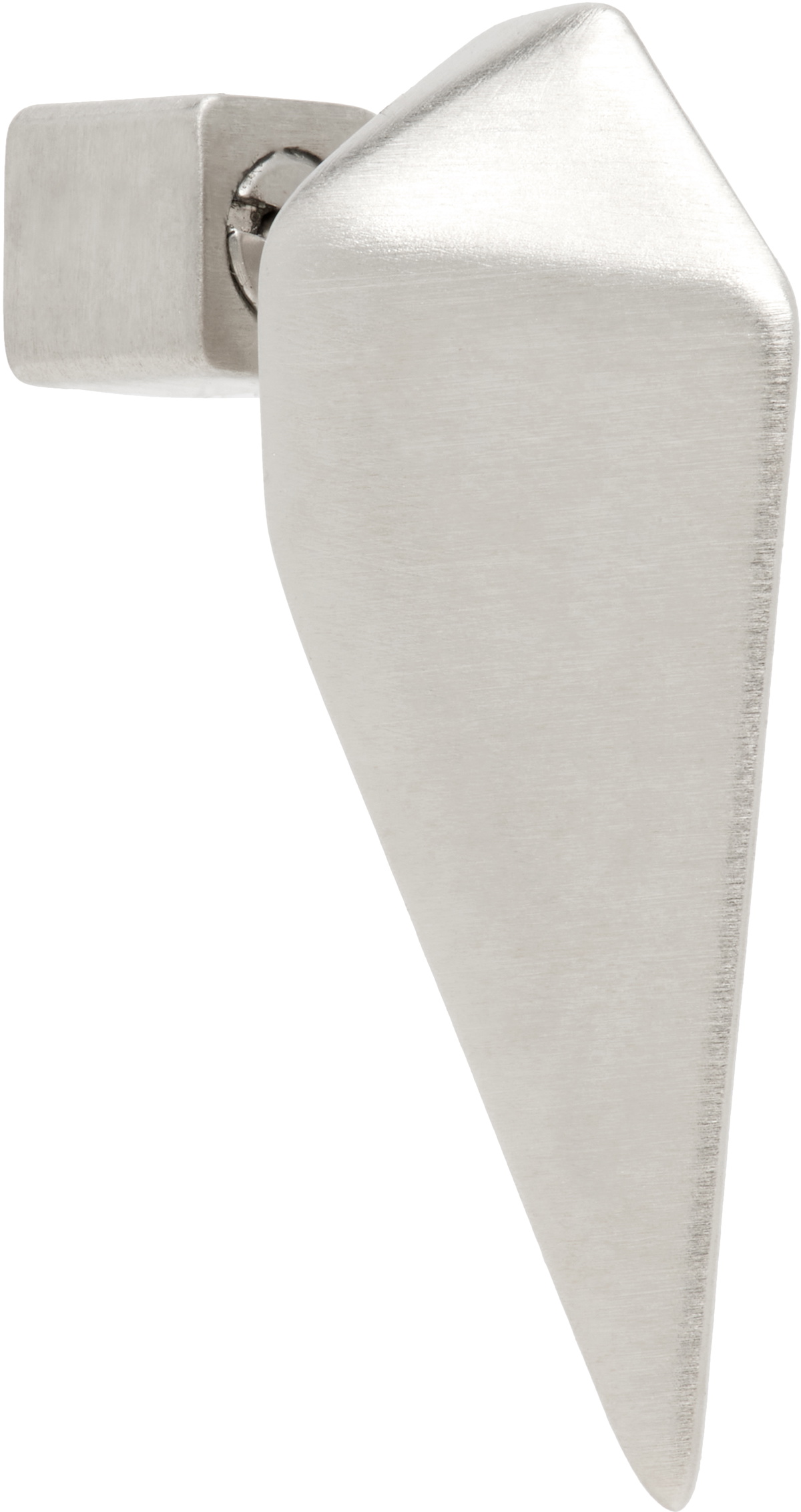 Rick Owens Silver Hollywood Mini Pyramid Single Earring