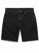 Nudie Jeans - Seth Straight-Leg Denim Shorts - Black