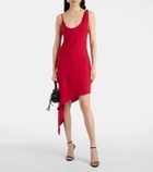 Courrèges Scarf-detail asymmetric minidress