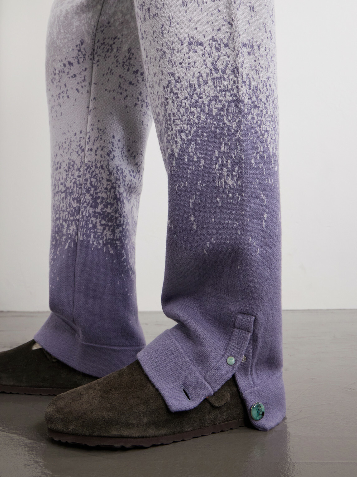 God's True Cashmere - Ombre Straight-Leg Cashmere Trousers - Blue