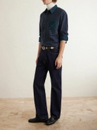 CELINE - Checked Cotton Shirt - Blue