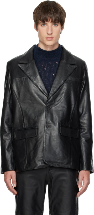 Photo: Deadwood Black Stanley Leather Blazer