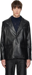 Deadwood Black Stanley Leather Blazer