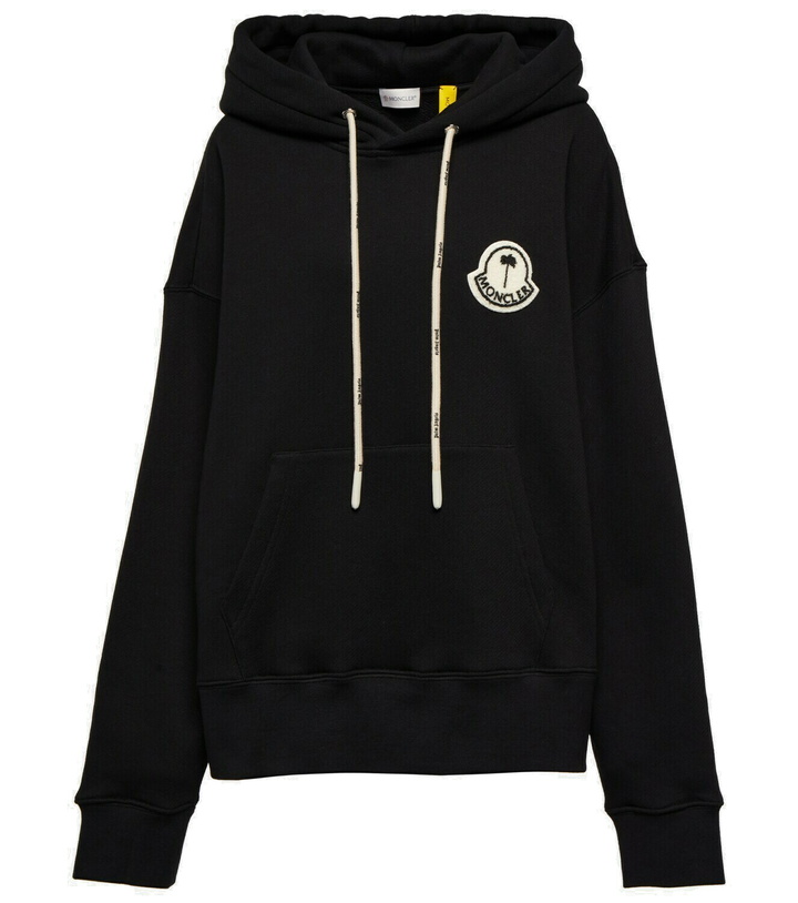 Photo: Moncler Genius - 8 Moncler Palm Angels logo cotton hoodie