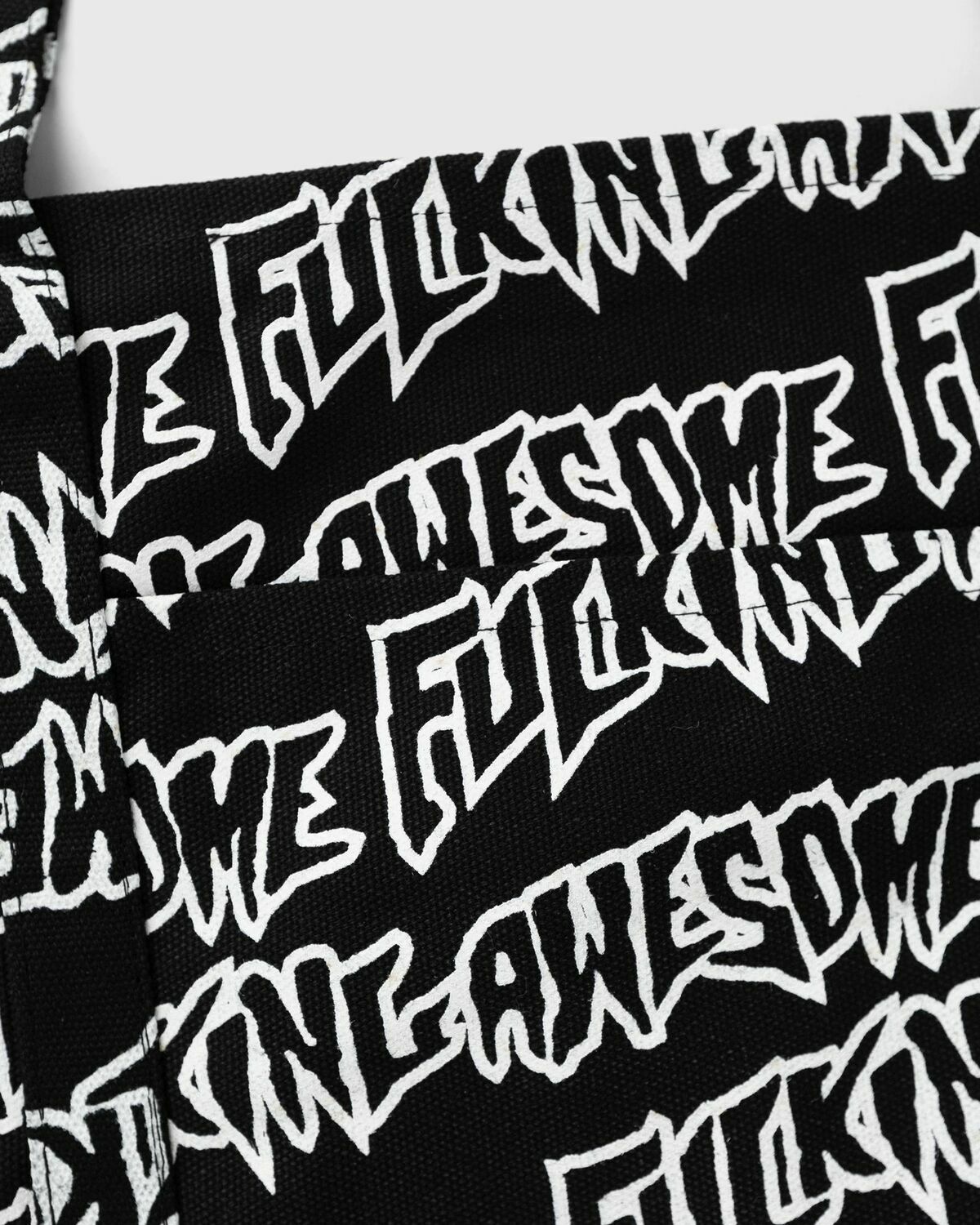 Fucking Awesome AOP Stamp Logo Tote Bag Black Mens Tote & Shopping Bag