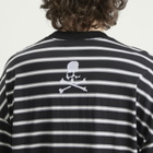 MASTERMIND WORLD Men's Fine Gauge Stripe Long Sleeve T-Shirt in Black