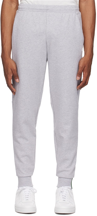 Photo: Lacoste Gray Slim-Fit Sweatpants