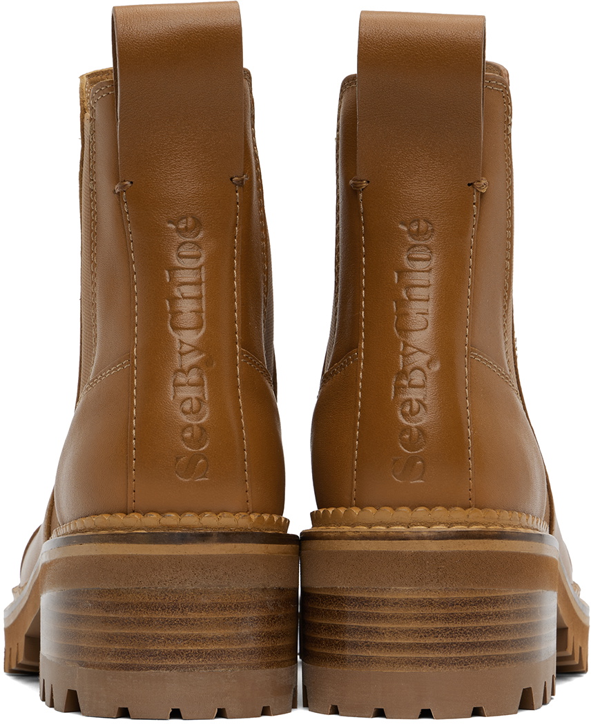 See by Chloé Tan Mallory Chelsea Boots