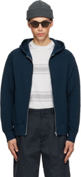 nanamica Navy Zip-Up Thermal Hoodie