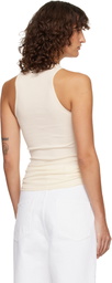 WARDROBE.NYC Beige Ribbed Tank Top