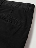 Stone Island - Straight-Leg Logo-Appliquéd Stretch-Cotton Shorts - Black