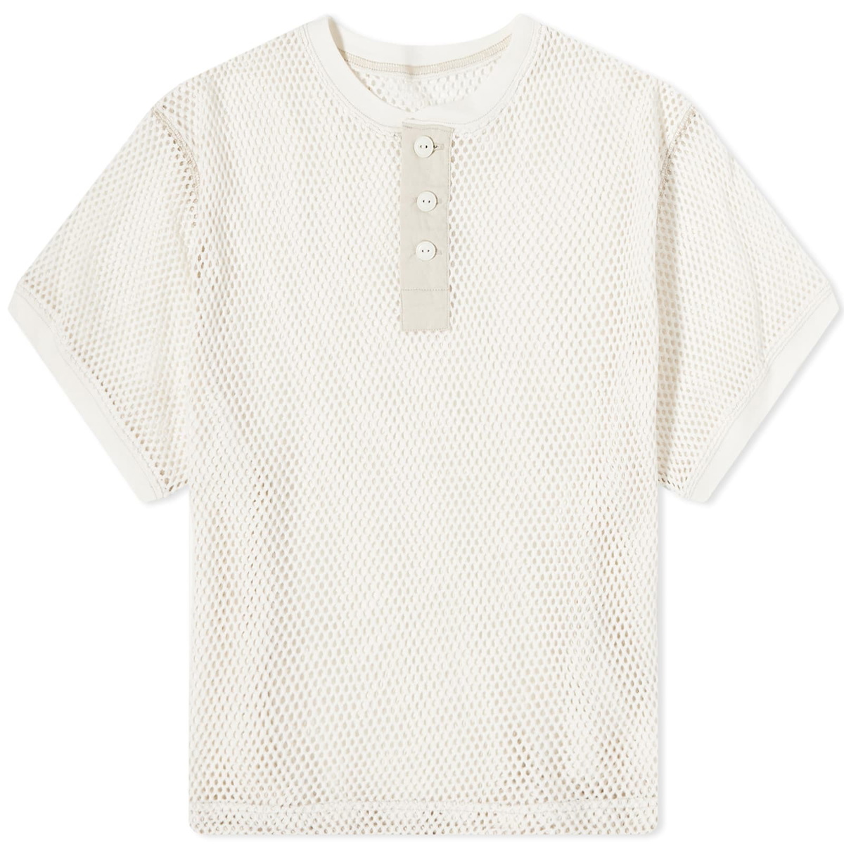 Beams Boy Women's Mesh Top in Ivory Beams Boy