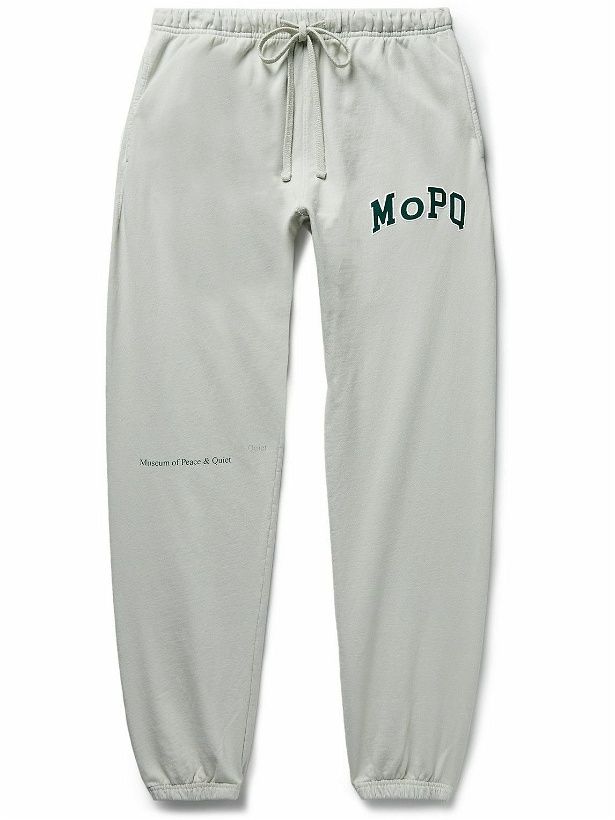 Photo: Museum Of Peace & Quiet - University Tapered Logo-Print Cotton-Jersey Sweatpants - Gray