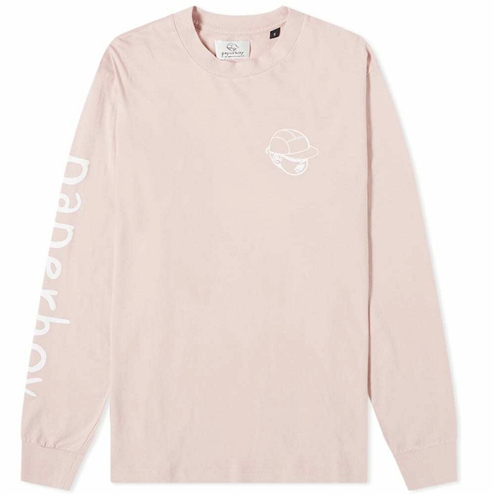 Photo: Paperboy Men's Long Sleeve T-Shirt in Faded Pink