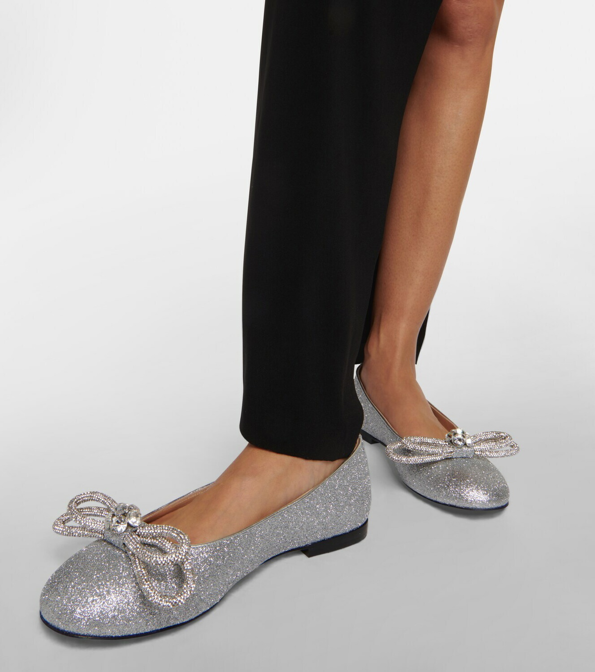 Mach & Mach Double Bow embellished ballet flats MACH & MACH