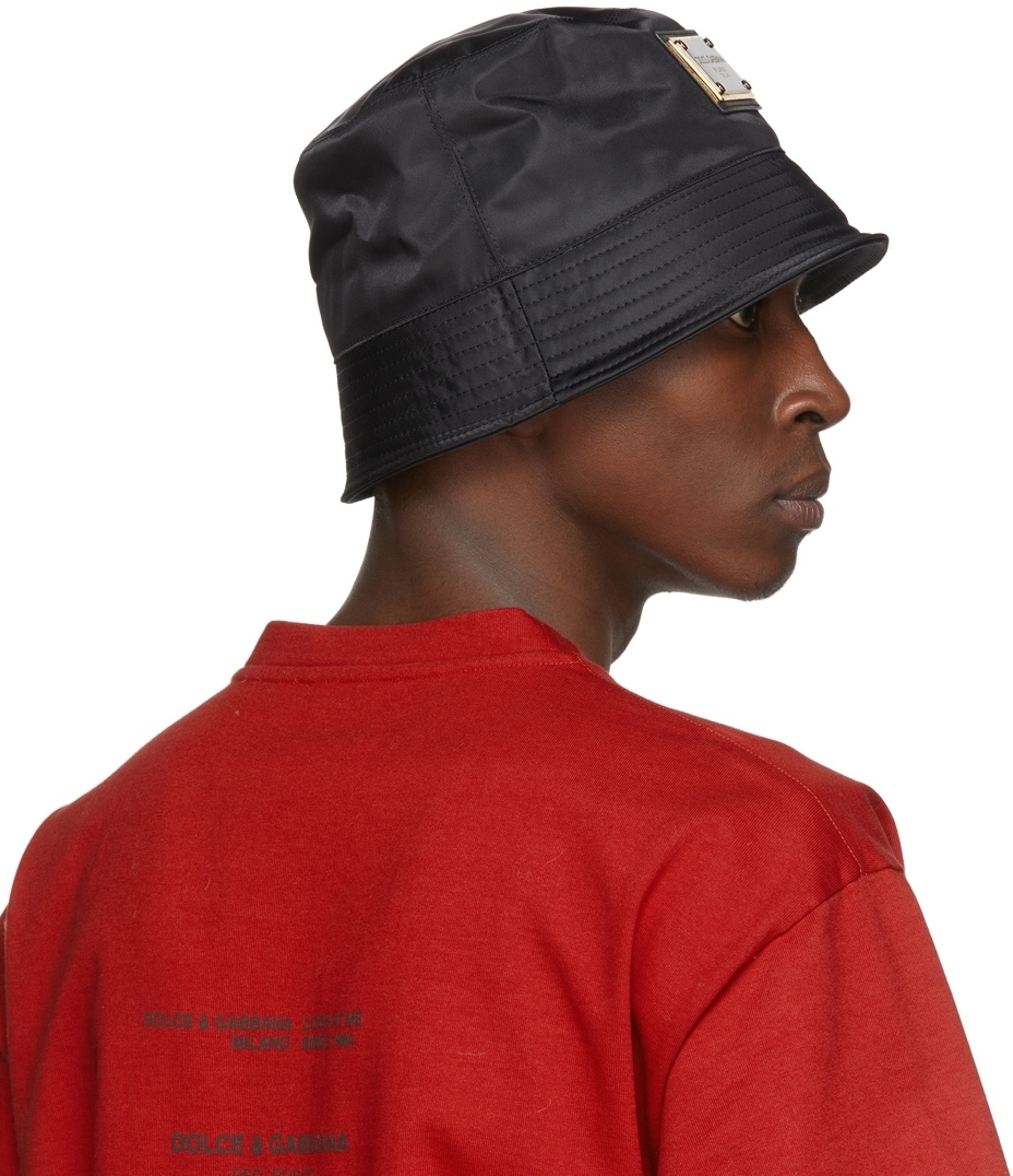 Dolce & Gabbana Black Logo Bucket Hat Dolce & Gabbana