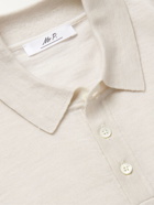 Mr P. - Slim-Fit Merino Wool Polo Shirt - Neutrals