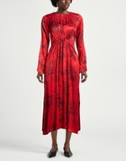 Manila Grace Womens Midi dress in Red