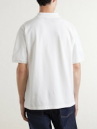 Neighborhood - Logo-Appliquéd Embroidered Cotton-Piqué Polo Shirt - White