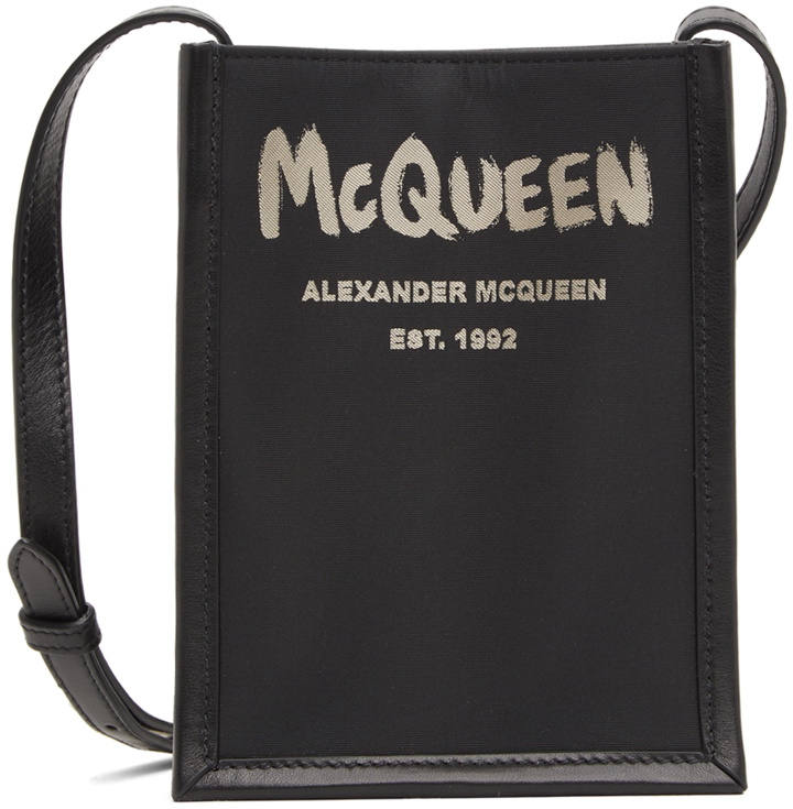 Photo: Alexander McQueen Black Mini Edge Crossbody Messenger Bag