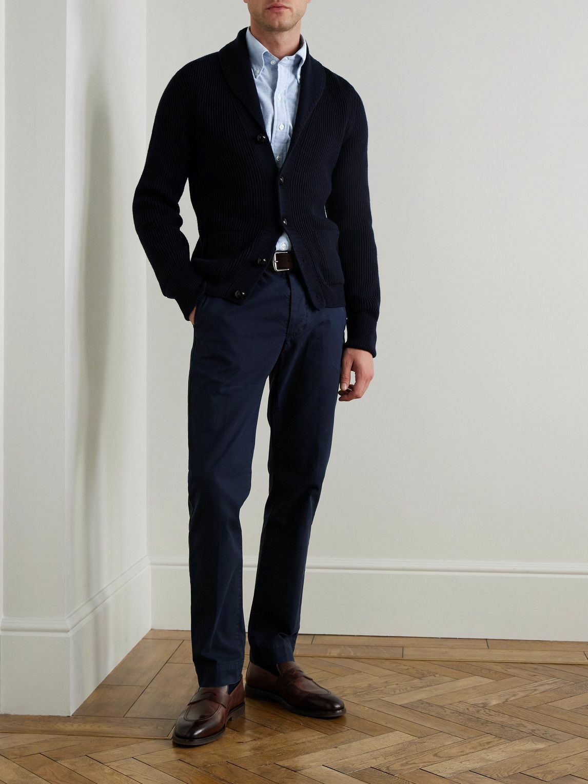 Kingsman - Drake's Button-Down Collar Cotton Oxford Shirt - Blue