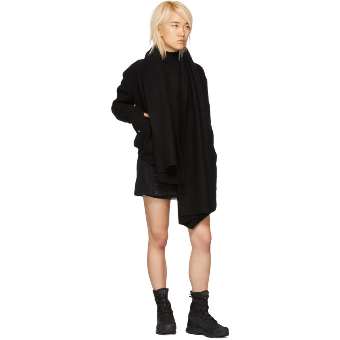 Boris Bidjan Saberi Black Wool and Cashmere Bomber Jacket