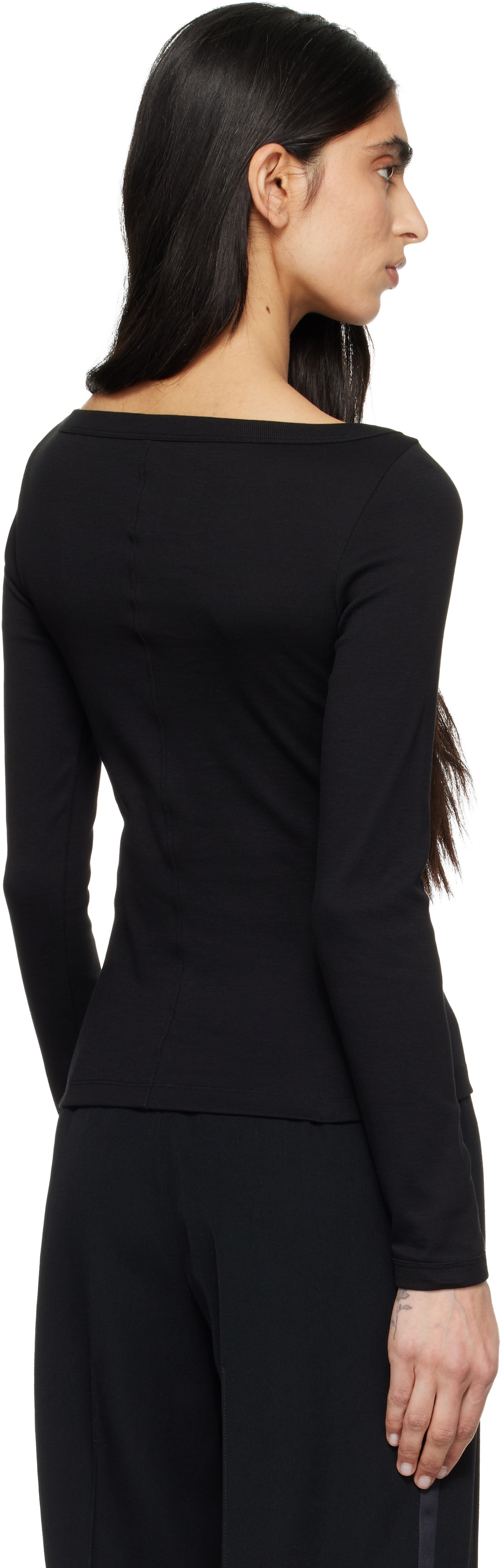 FLORE FLORE Black Steffi Longsleeve T-shirt