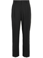 UMIT BENAN B - Straight-Leg Pleated Wool-Twill Trousers - Black