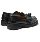 Mr P. - Jacques Fringed Leather Loafers - Black