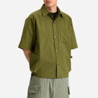 Poliquant Men's Multiple Pockets Short Sleeve Shirt in Olive