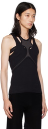 Dion Lee SSENSE Exclusive Black & Gray Multilock Tank Top