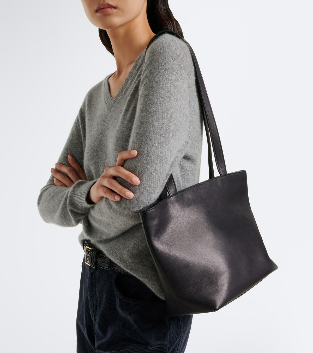 The Row Parker Medium leather tote bag