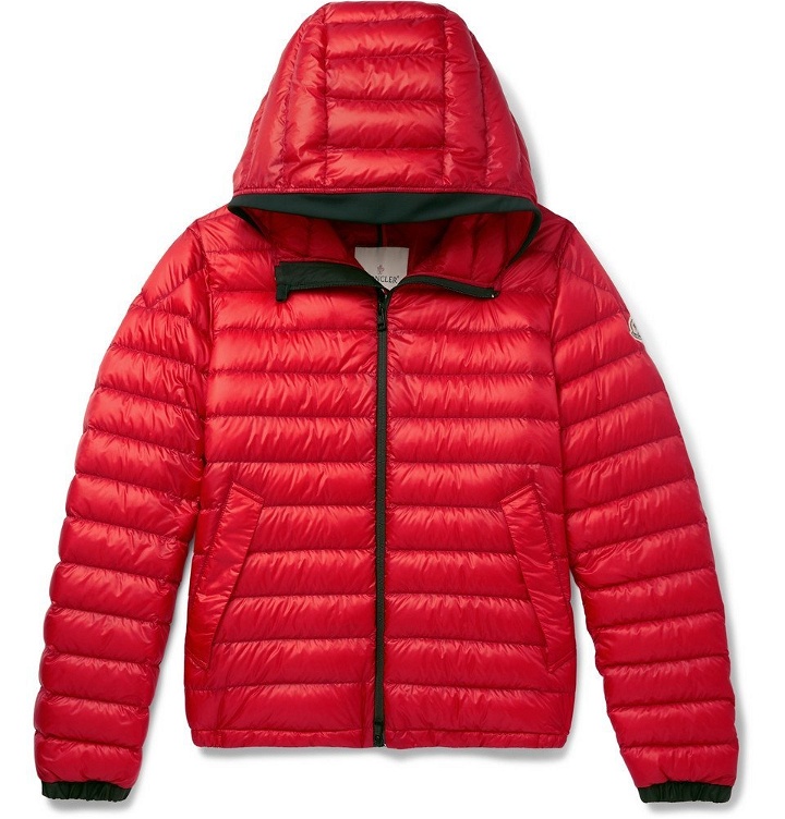 Photo: Moncler - Morvan Slim-Fit Quilted Shell Hooded Down Jacket - Red