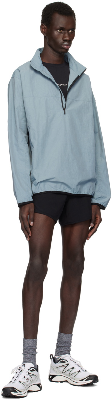 District Vision Blue Recycled Half-Zip Shell Jacket District Vision