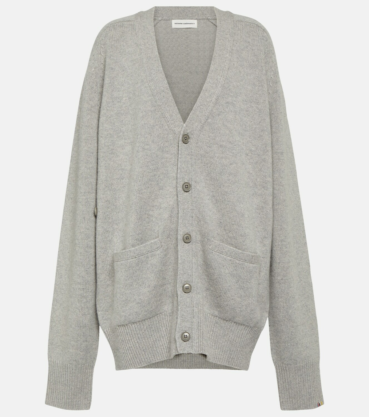 カーディガン extreme cashmere light gray extreme cashmere cardigan buttons oversized – 24 tokio – extreme