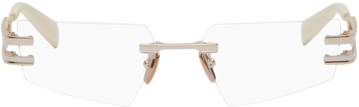 Photo: Balmain White & Gold Akoni Edition Fixe Glasses