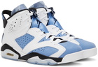 Nike Jordan Blue & White Air Jordan 6 Retro High Sneakers