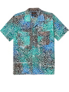 Beams Plus - Camp-Collar Printed Cotton Shirt - Blue