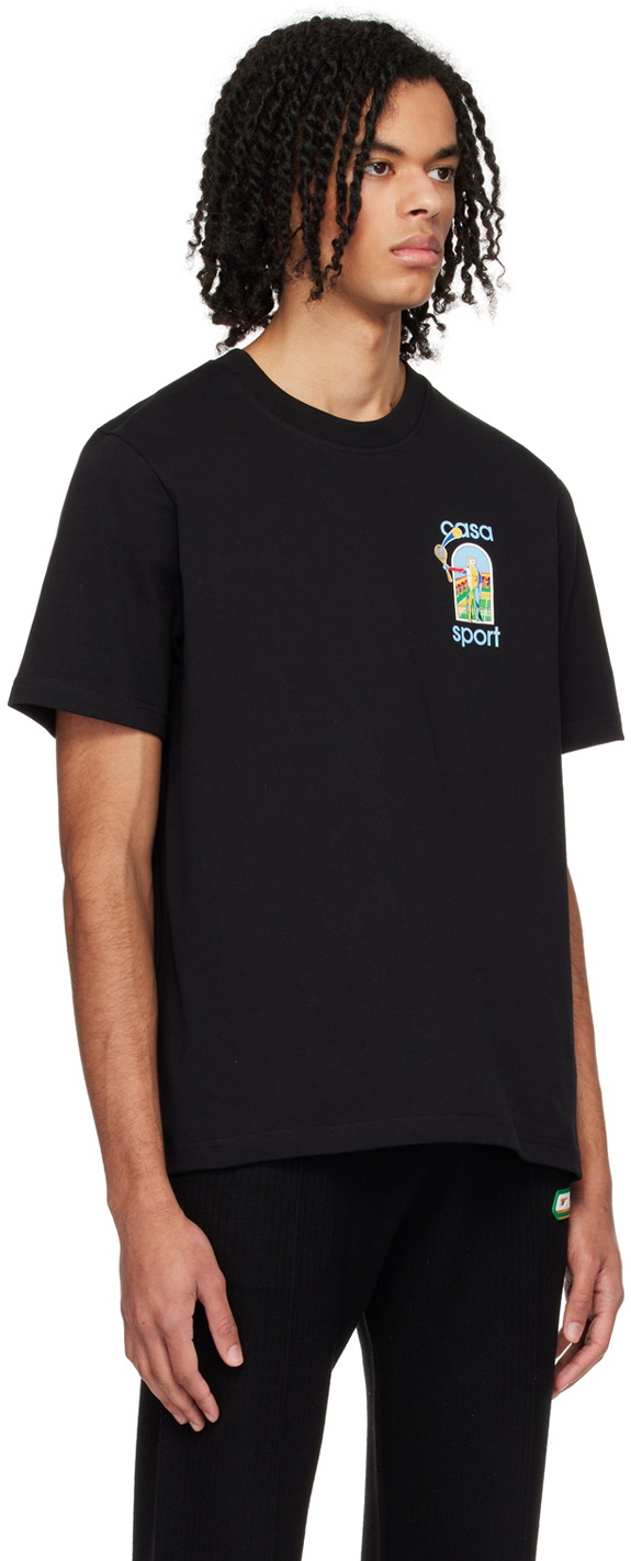 Casablanca Black 'Le Jeu Coloré' T-Shirt Casablanca