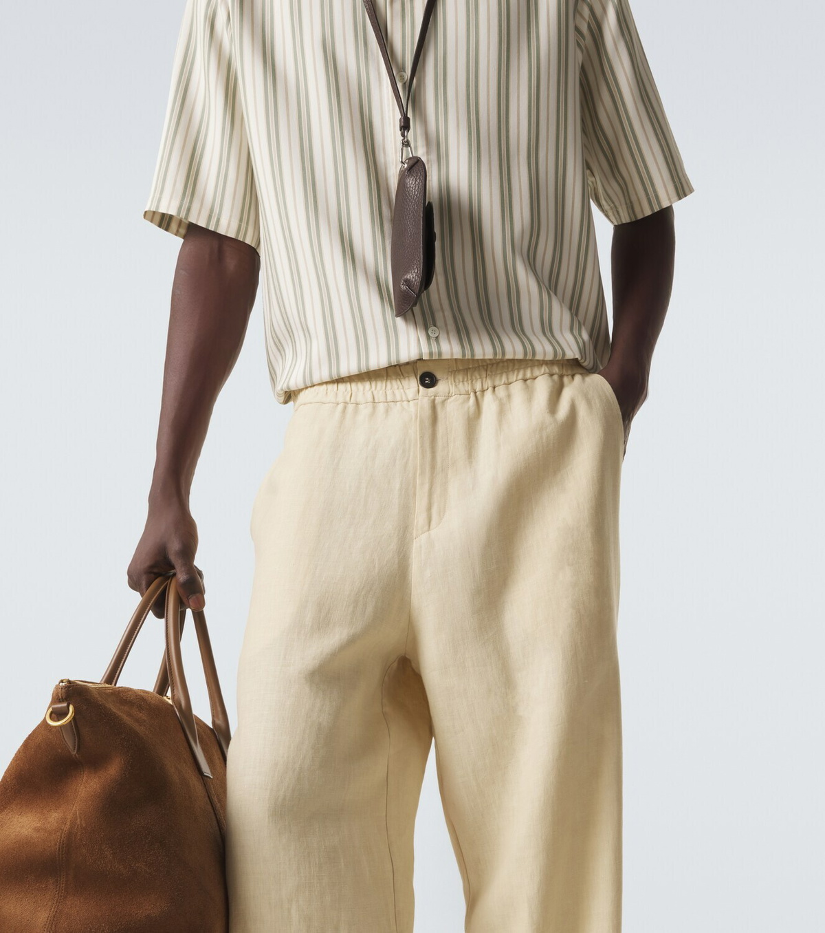 Le Kasha Linen straight pants