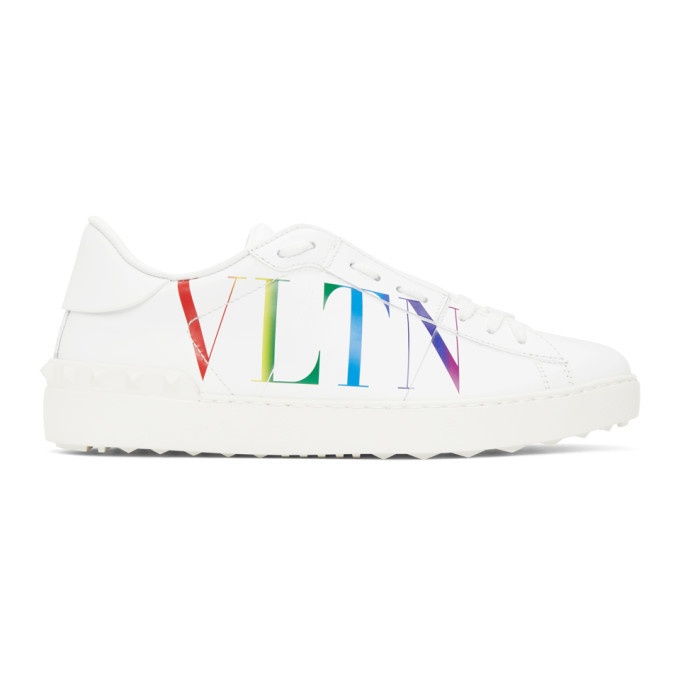 Photo: Valentino White and Multicolor Valentino Garavani VLTN Open Sneakers