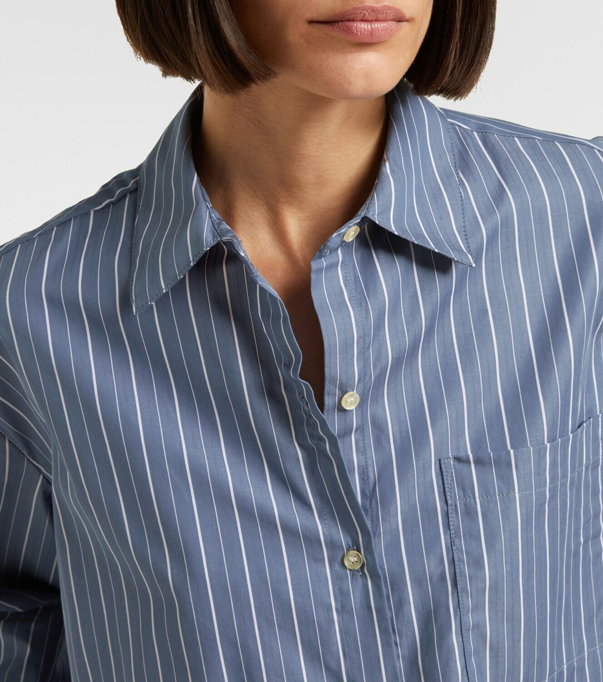 Leset Yoshi striped cotton-blend twill shirt
