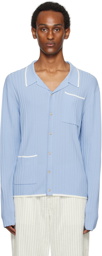 King & Tuckfield Blue Irregular Rib Shirt