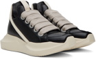 Rick Owens Black & Off-White Geth Sneakers