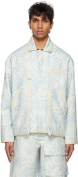 Jacquemus Blue & White 'Le Blouson' Jacket