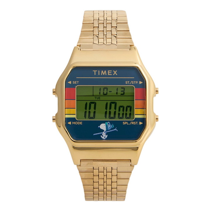 Photo: Timex Peanuts T80 Snoopy On The Slopes Watch in Gold